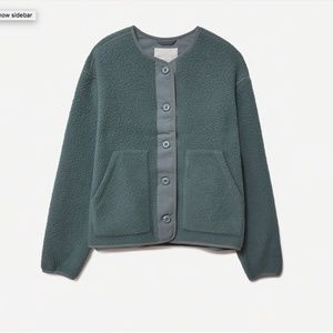 Everlane ReNew Teddy Liner in Deep Pewter Green